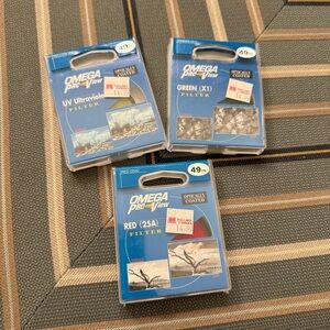 Omega Pro View 49mm B&W Film Filters NEW Sealed – Yellow K2 Green X1 Red 25A Vtg